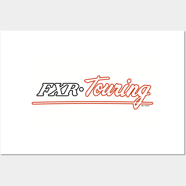 F X R - Touring Pinstripe Black and Orange Wall Art by the_vtwins